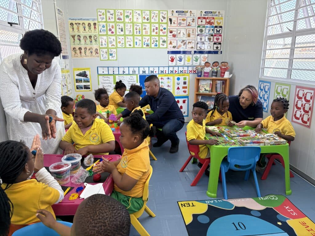 Children learning at a GROW ECD Network centre